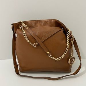 Michael Kors Chestnut leather medium hobo bag